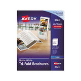 Tri-fold Brochures, 92 Bright, 83lb, 8.5 X 11, Matte White, 100-pack