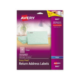 Matte Clear Easy Peel Mailing Labels With Sure Feed Technology, Inkjet Printers, 0.5 X 1.75, Clear, 80-sheet, 25 Sheets-pack
