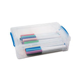 Super Stacker Large Pencil Box, 9 X 5 1-2 X 2 5-8, Clear
