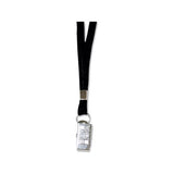 Deluxe Lanyards, Clip Style, 36" Long, Black, 24-box