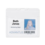Pvc-free Badge Holders, Horizontal, 4.5 X 4, Clear, 50-pack