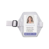 Vertical Arm Badge Holder, 5 X 5, Clear-white, 12-box