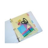 Zip-all Ring Binder Pocket, 8 1-2 X 11, Clear