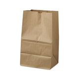 Grocery Paper Bags, 40 Lbs Capacity, #20 Squat, 8.25"w X 5.94"d X 13.38"h, Kraft, 500 Bags