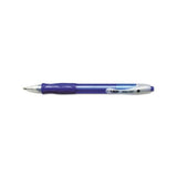 Velocity Retractable Ballpoint Pen, 1mm, Blue Ink, Trans Blue Barrel, Dozen
