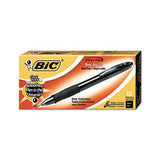 Velocity Atlantis Bold Retractable Ballpoint Pen, 1.6mm, Black Ink, Smoke Barrel, Dozen