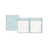 Rue Du Flore Monthly Wirebound Planner, 10 X 8, Green-lavender, 2021