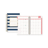 Day Designer Daily-monthly Planner, 8 X 5, Navy-white, 2021