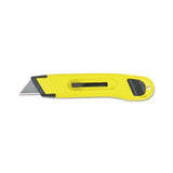 Plastic Light-duty Utility Knife W-retractable Blade, Yellow