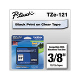 Tze Standard Adhesive Laminated Labeling Tape, 0.35" X 26.2 Ft, Black On Clear