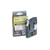 Tz Industrial Series Fabric Iron-on Tape, 0.47" X 9.8 Ft, Navy On White