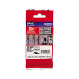 Tze Extra-strength Adhesive Laminated Labeling Tape, 0.35" X 26.2 Ft, Black On White