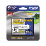 Tze Extra-strength Adhesive Laminated Labeling Tape, 0.7" X 26.2 Ft, Black On White