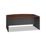 Series C Collection 72w Bow Front Desk Shell, 71.13w X 36.13d X 29.88h, Hansen Cherry-graphite Gray
