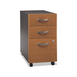 Series C Collection 3 Drawer Mobile Pedestal (assembled), 15.75w X 20.25d X 27.88h, Natural Cherry
