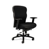 Wave Mesh Big And Tall Chair, Supports Up To 450 Lbs., Black Seat-black Back, Black Base