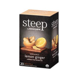 Steep Tea, Lemon Ginger, 1.6 Oz Tea Bag, 20-box