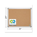 Earth Cork Board, 24 X 36, Aluminum Frame