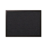 Designer Fabric Bulletin Board, 24 X 18, Black Fabric-black Frame