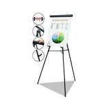 Telescoping Tripod Display Easel, Adjusts 38" To 69" High, Metal, Black