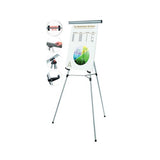 Telescoping Tripod Display Easel, Adjusts 38" To 69" High, Metal, Silver