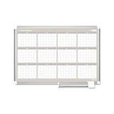 12 Month Planner, 48x36, Aluminum Frame