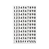 Interchangeable Magnetic Board Accessories, Numbers, Black, 3-4"h