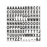 Interchangeable Magnetic Board Accessories, Letters, Black, 3-4"h