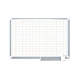 Grid Planning Board, 1 X 2 Grid, 72 X 48, White-silver