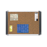Tech Cork Board, 24x36, Silver-black Frame