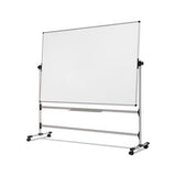 Earth Silver Easy Clean Revolver Dry Erase Board, 36 X 48, White, Steel Frame