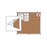 Slim-line Enclosed Cork Bulletin Board, 47 X 38, Aluminum Case