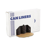 Low-density Waste Can Liners, 60 Gal, 0.65 Mil, 38" X 58", Black, 100-carton