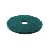 Heavy-duty Scrubbing Floor Pads, 16" Diameter, Green, 5-carton