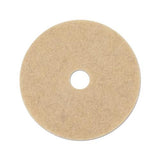 Natural Hog Hair Burnishing Floor Pads, 17" Diameter, 5-carton