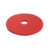 Buffing Floor Pads, 17" Diameter, Red, 5-carton