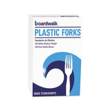 Mediumweight Polystyrene Cutlery, Fork, White, 100-box