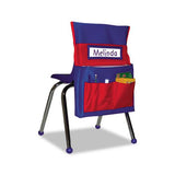 Chairback Buddy Pocket Chart, 15 X 19, Blue-red