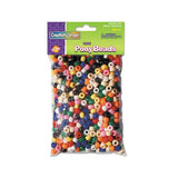 Pony Beads, Plastic, 6 Mm X 9 Mm, Assorted Colors, 1,000-set
