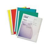 Report Covers With Binding Bars, Vinyl, Assorted, 8 1-2 X 11, 50-bx