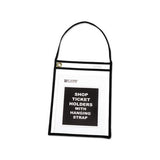 1-pocket Shop Ticket Holder W-strap, Black Stitching, 75-sheet, 9 X 12, 15-box