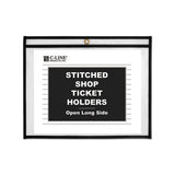 Shop Ticket Holders, Stitched, Both Sides Clear, 75 Sheets, 12 X 9, 25-box