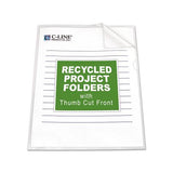 Poly Project Folders, Letter Size, Clear, 25-box