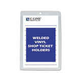 Clear Vinyl Shop Ticket Holders, Both Sides Clear, 25 Sheets, 5 X 8, 50-box