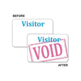 Time’s Up! Self-expiring Visitor Badges, One-day Badge, 3 X 2, White, 100-box