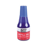 Self-inking Refill Ink, Blue, 0.9 Oz. Bottle
