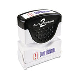 Pre-inked Shutter Stamp, Red-blue, Confidential, 1 5-8 X 1-2