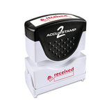Pre-inked Shutter Stamp, Red, Received, 1 5-8 X 1-2
