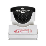 Pre-inked Shutter Stamp, Red, Faxed, 1 5-8 X 1-2