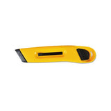 Plastic Utility Knife W-retractable Blade & Snap Closure, Yellow